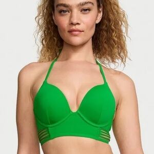32B•Victoria’s Secret green Bombshell Swim bra halter Top